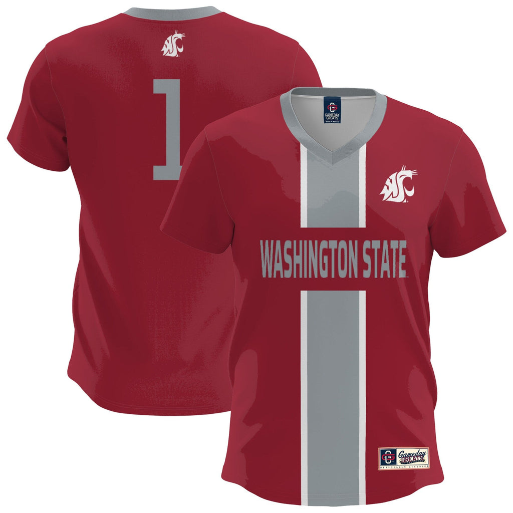 Washington State Cougars Lightweight Soccer Fashion Jersey - Crimson