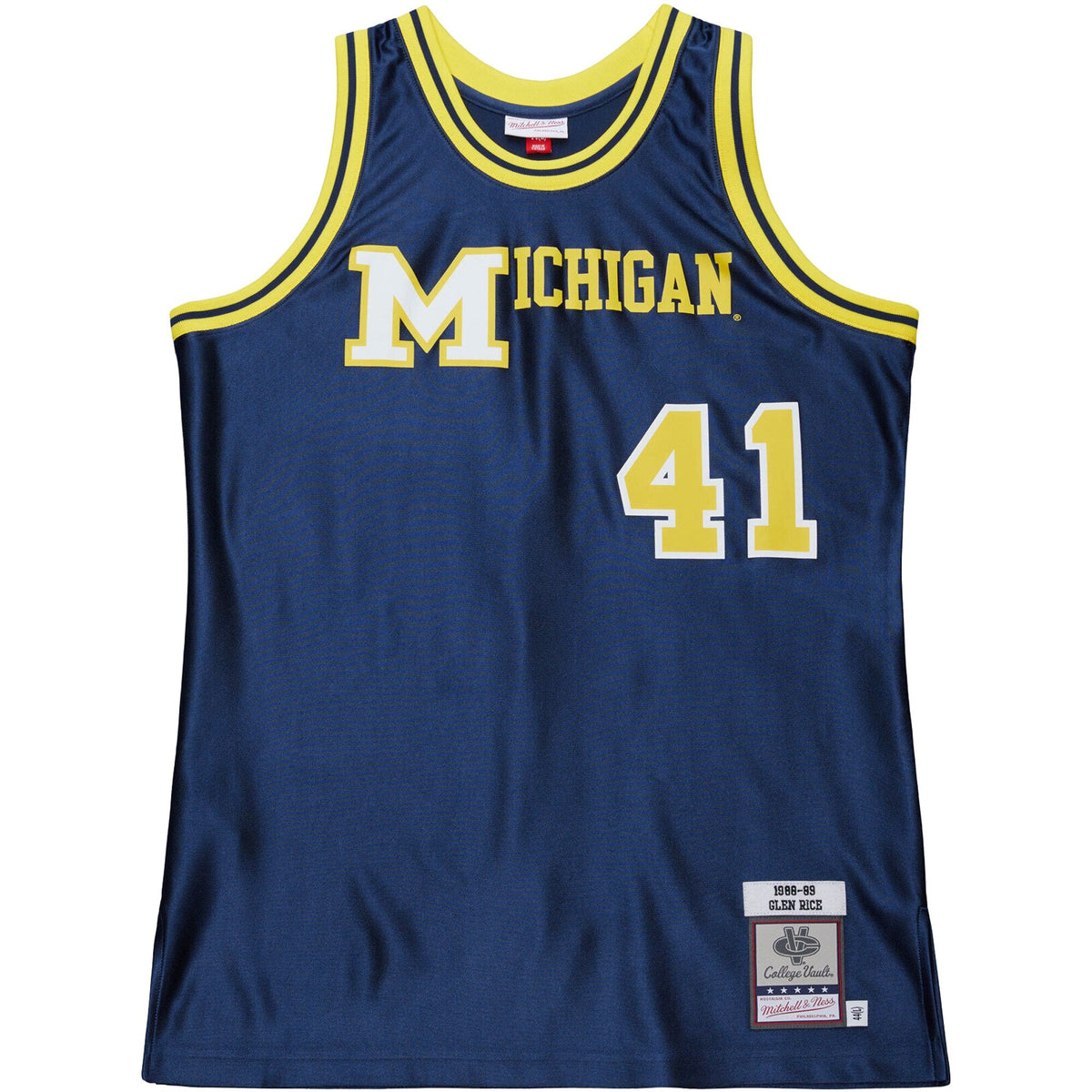 Glen Rice Navy Michigan Wolverines 1988/89 Jersey
