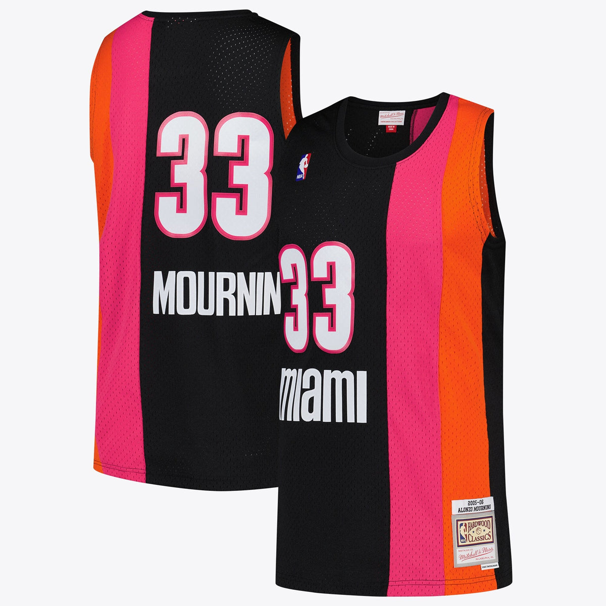 Miami Heat NBA Alonzo Mourning Hardwood Classics Road Jersey