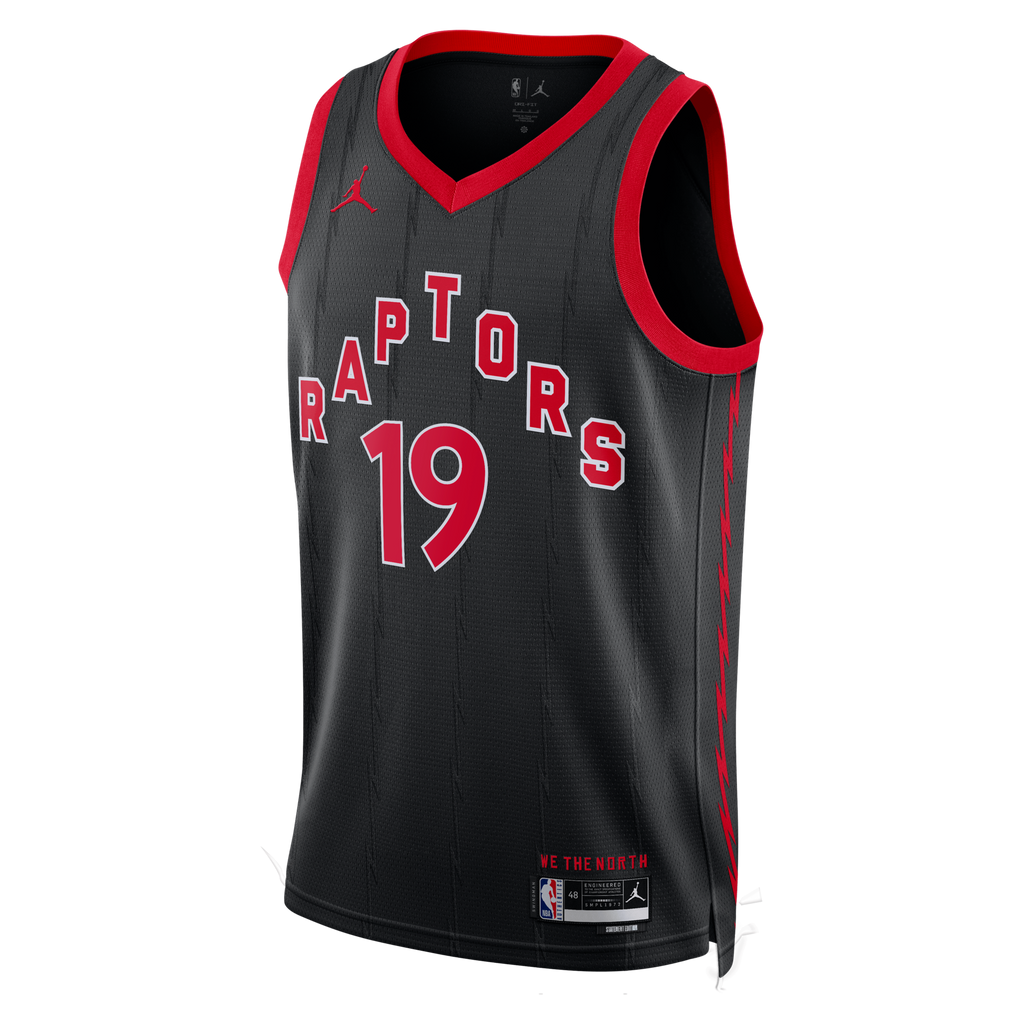 Toronto Raptors Statement Edition Swingman Jersey - Black - Jakob Poeltl