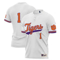 #1 Clemson Tigers Lightweight Softball Jersey - White