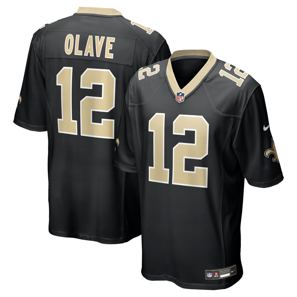 New Orleans Saints Chris Olave Black Player Game Football Jersey