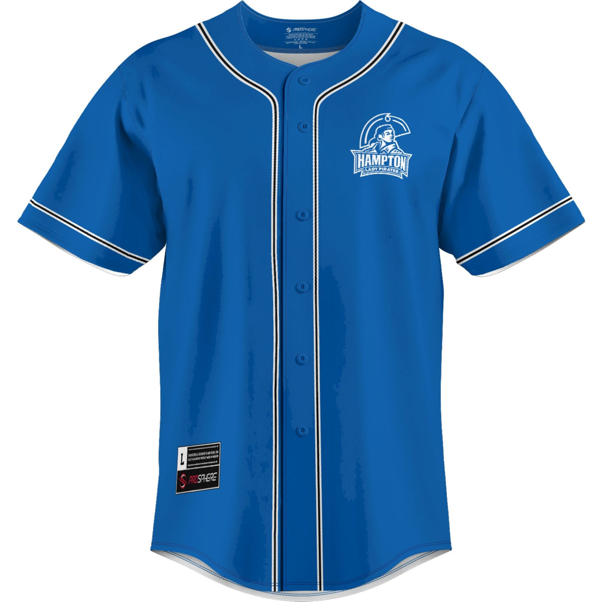 Hampton Pirates Lightweight Baseball Jersey - Blue