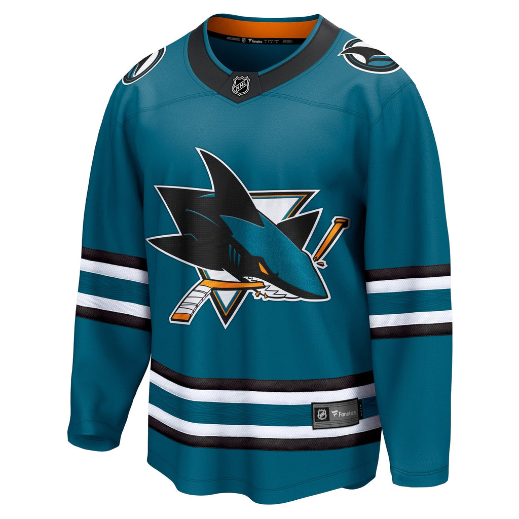 San Jose Sharks Teal Home Breakaway Hockey Jersey