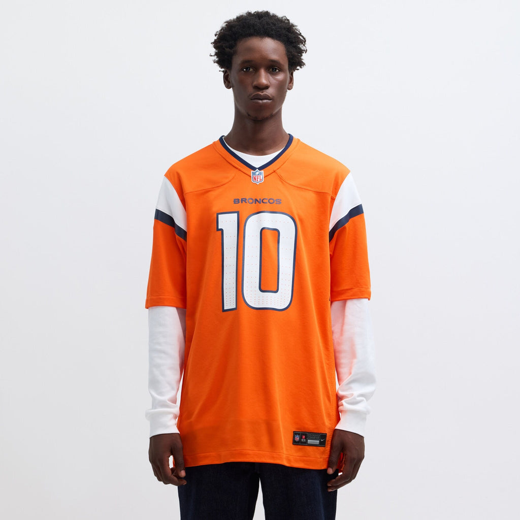 Denver Broncos Bo Nix Orange Player Game Football Jersey