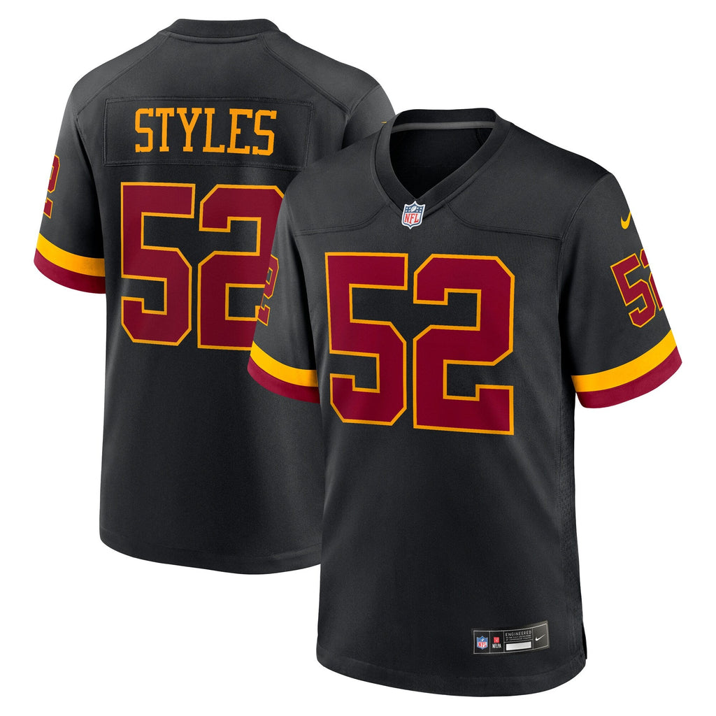 Washington Commanders Sonny Styles Black Game Player Football Jersey