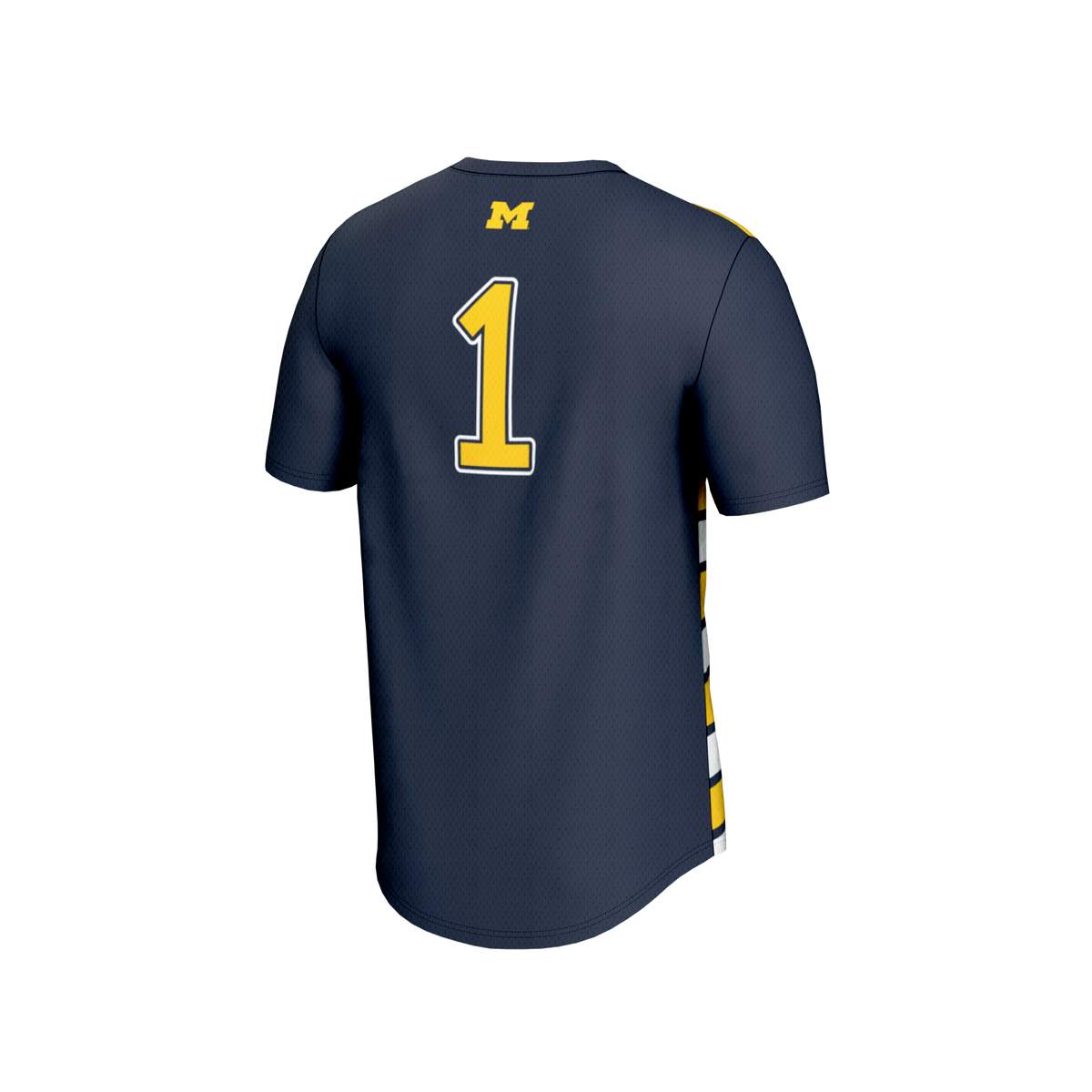 #1 Michigan Wolverines Lightweight Soccer Fashion Jersey - Navy