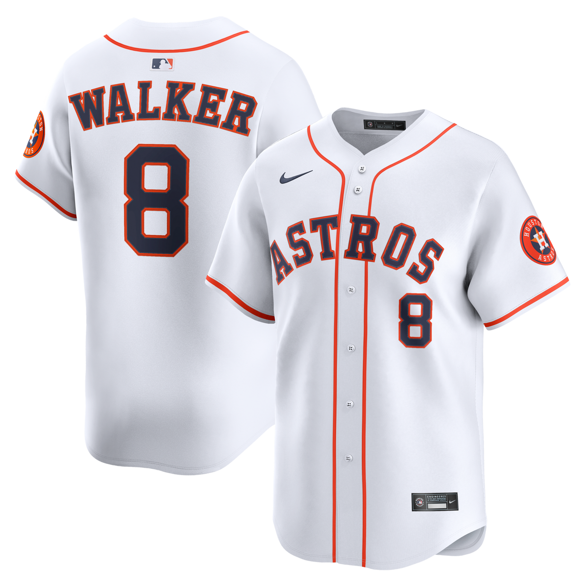 Houston Astros Christian Walker White Home Limited Player Baseball Jersey