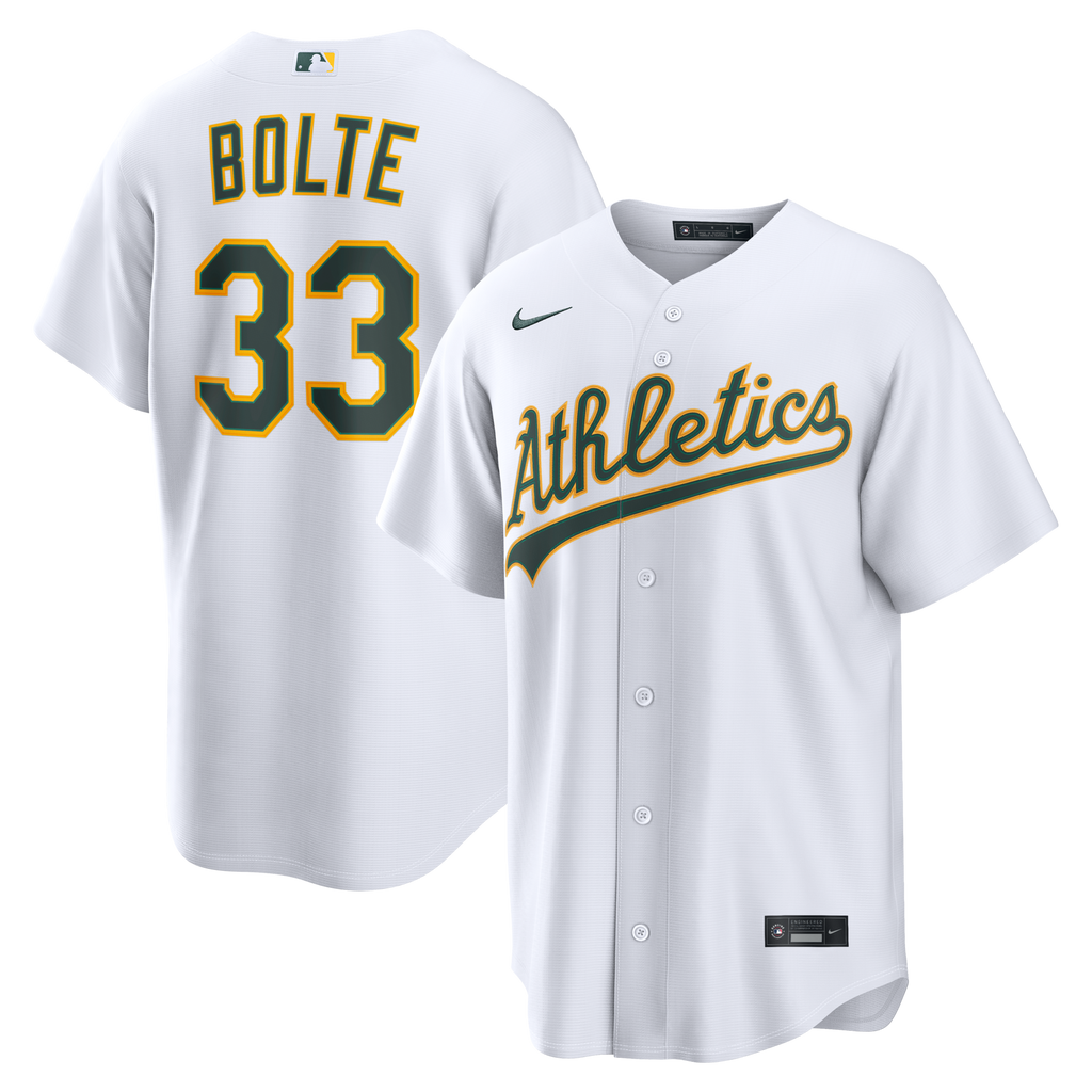 Athletics Henry Bolte White Home Replica Baseball Jersey