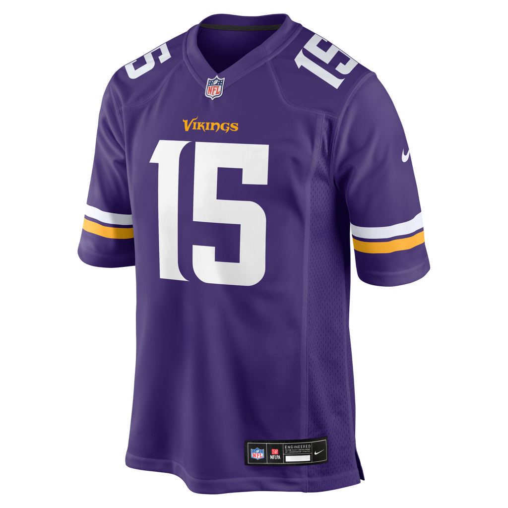 Minnesota Vikings Dallas Turner Purple Game Football Jersey