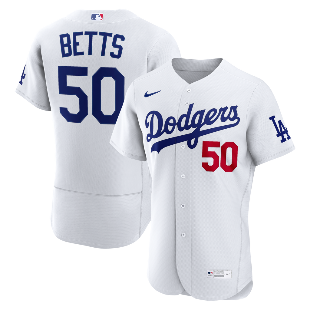 Los Angeles Dodgers Mookie Betts White Home Baseball Jersey