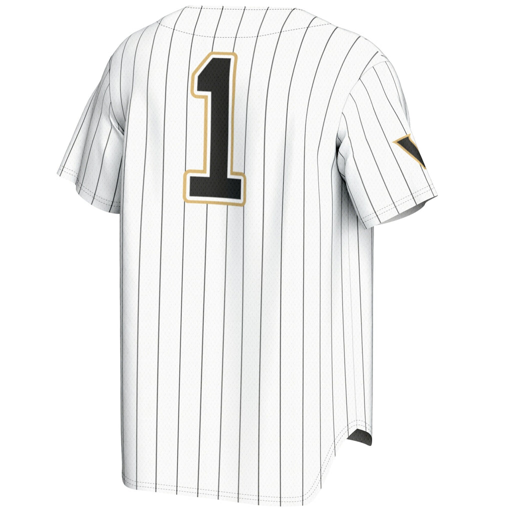 #1 Vanderbilt Commodores Lightweight Baseball Jersey - White