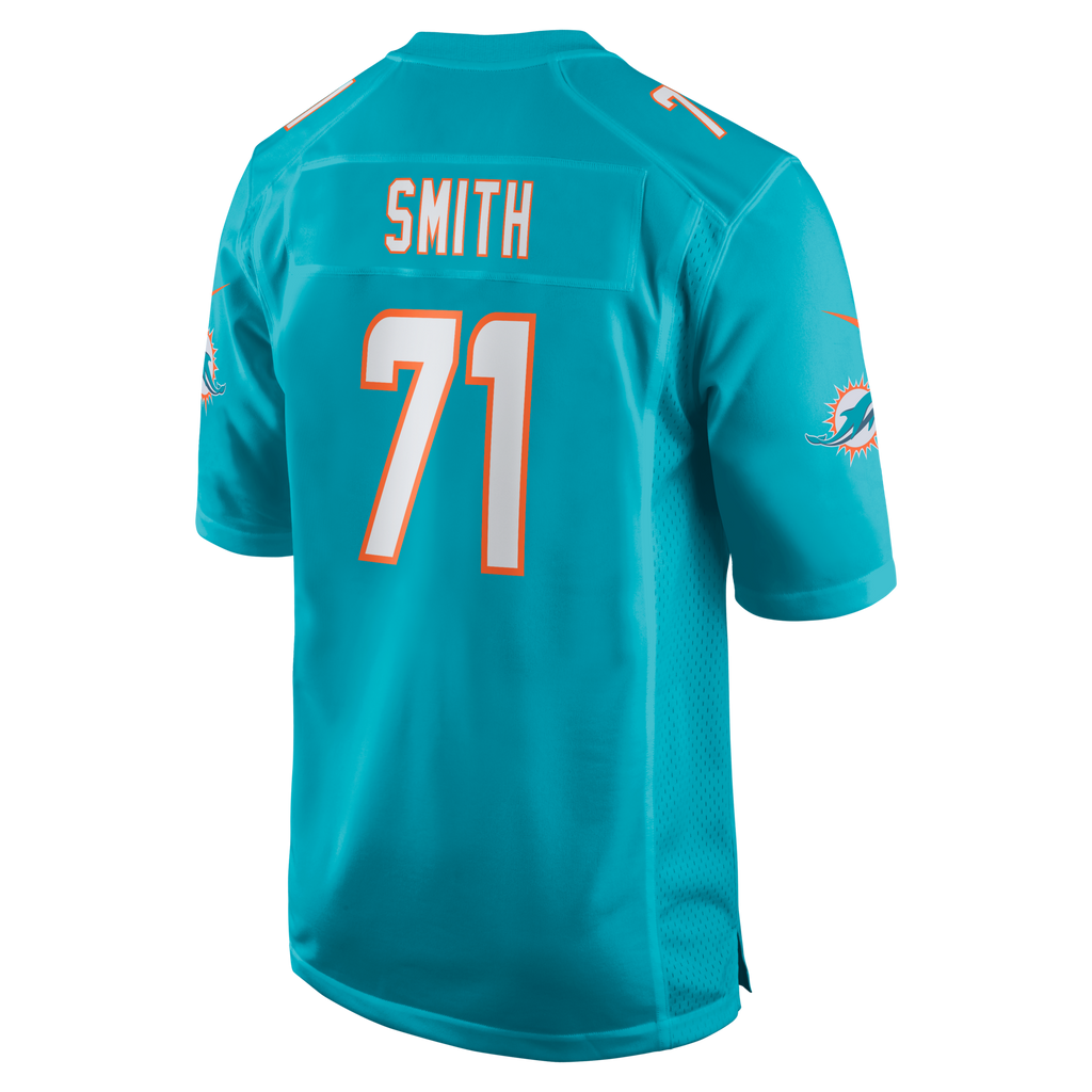 Miami Dolphins Kion Smith Aqua Game Football Jersey