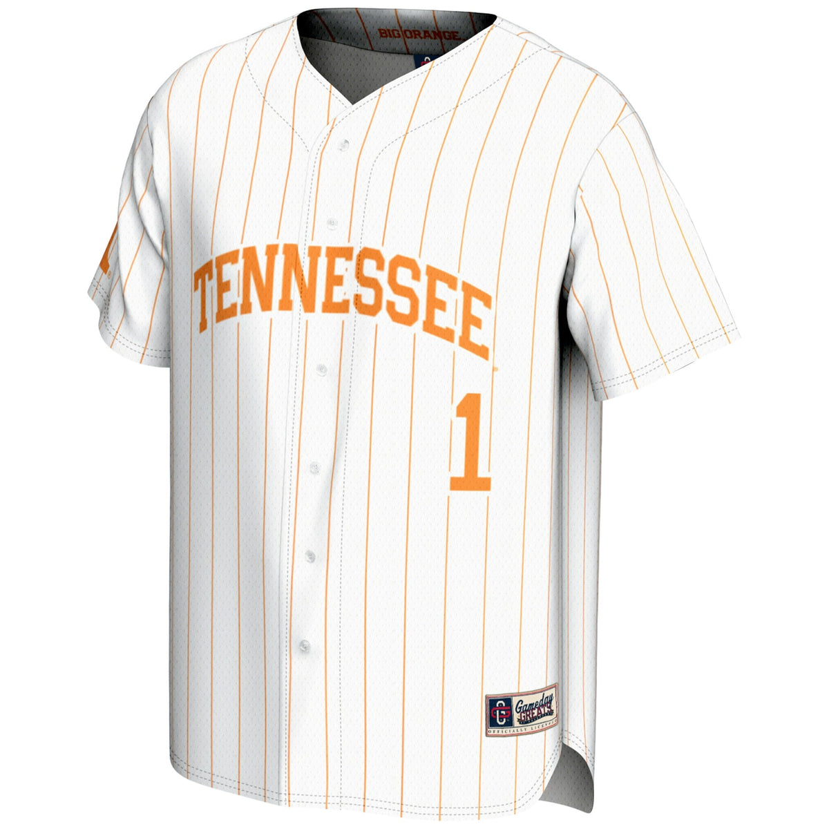 #1 White Tennessee Volunteers Lightweight Baseball Jersey