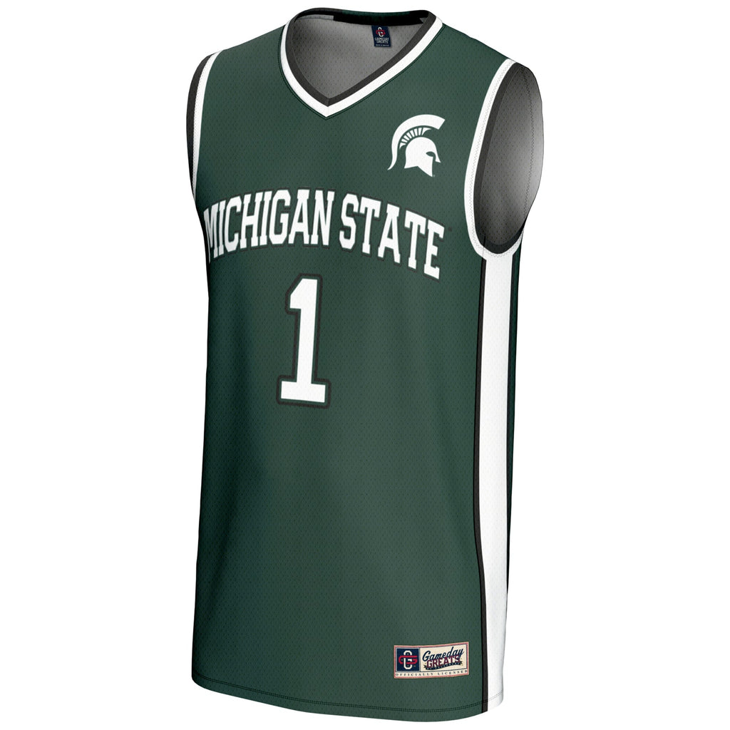 #1 Michigan State Spartans Lightweight Basketball Jersey - Green