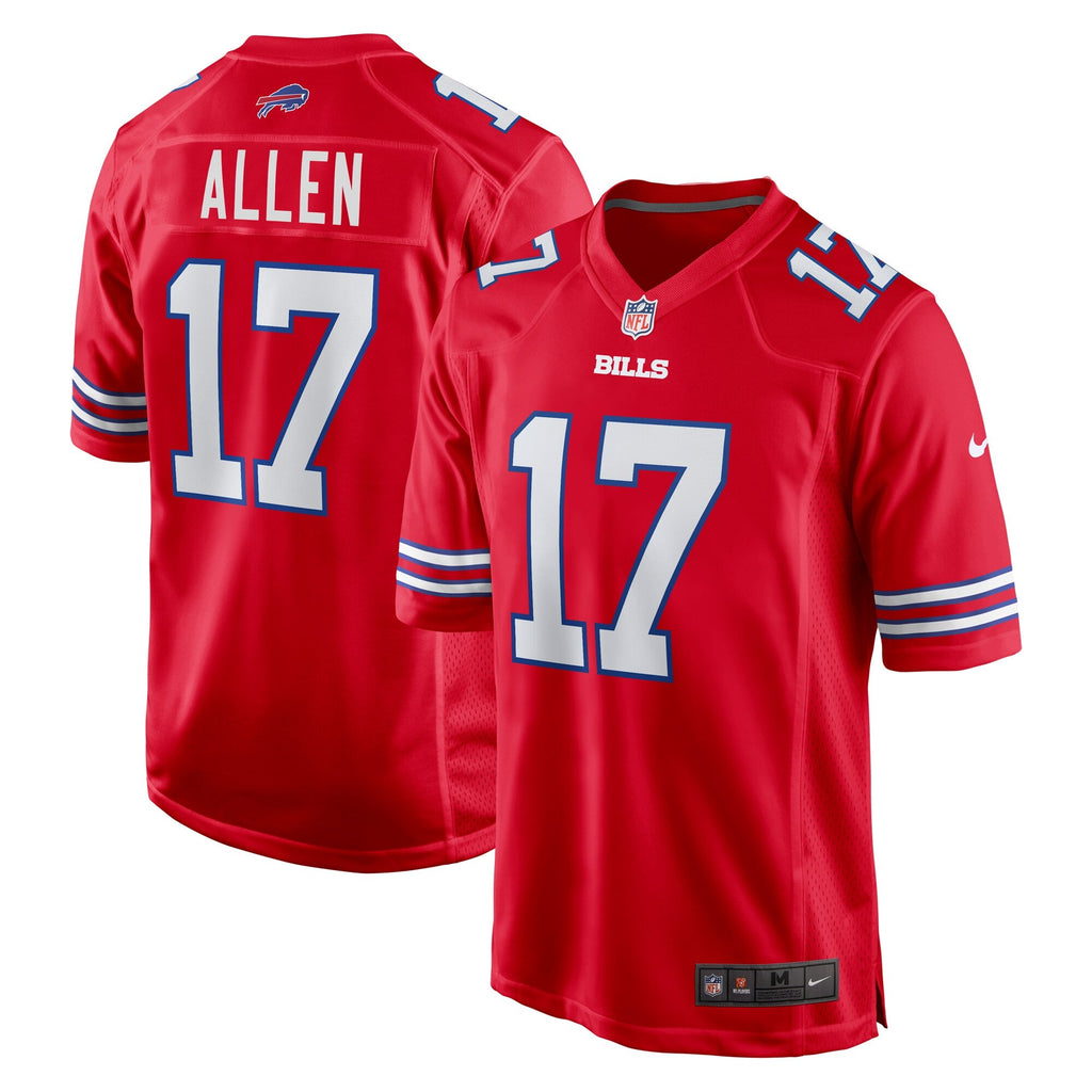 Buffalo Bills Josh Allen Red Alternate Game Football Jersey