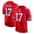 Buffalo Bills Josh Allen Red Alternate Game Football Jersey