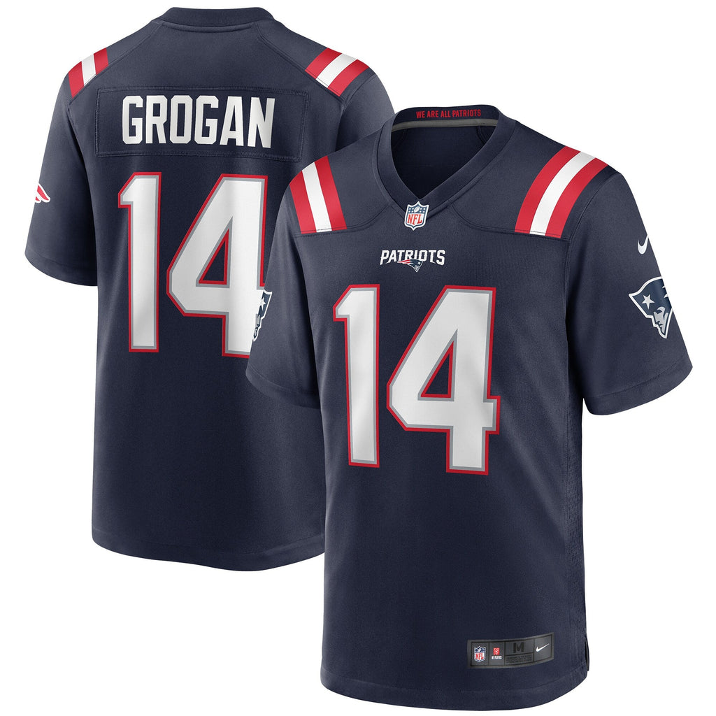 New England Patriots Steve Grogan Navy Game Retired Player Football Jersey