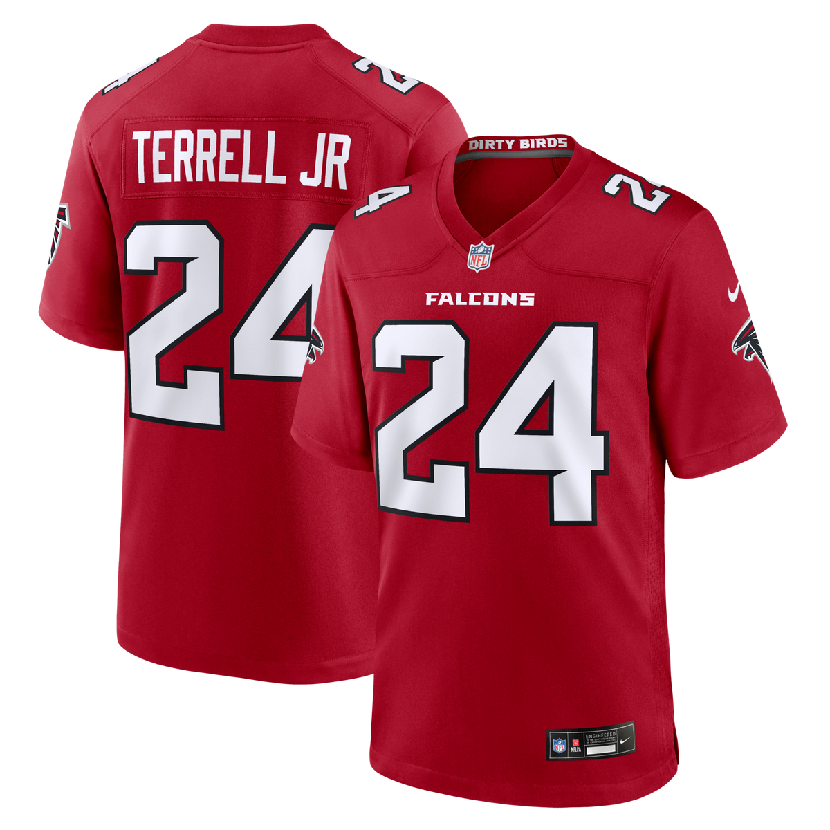 Atlanta Falcons A.J. Terrell Red Game Football Jersey