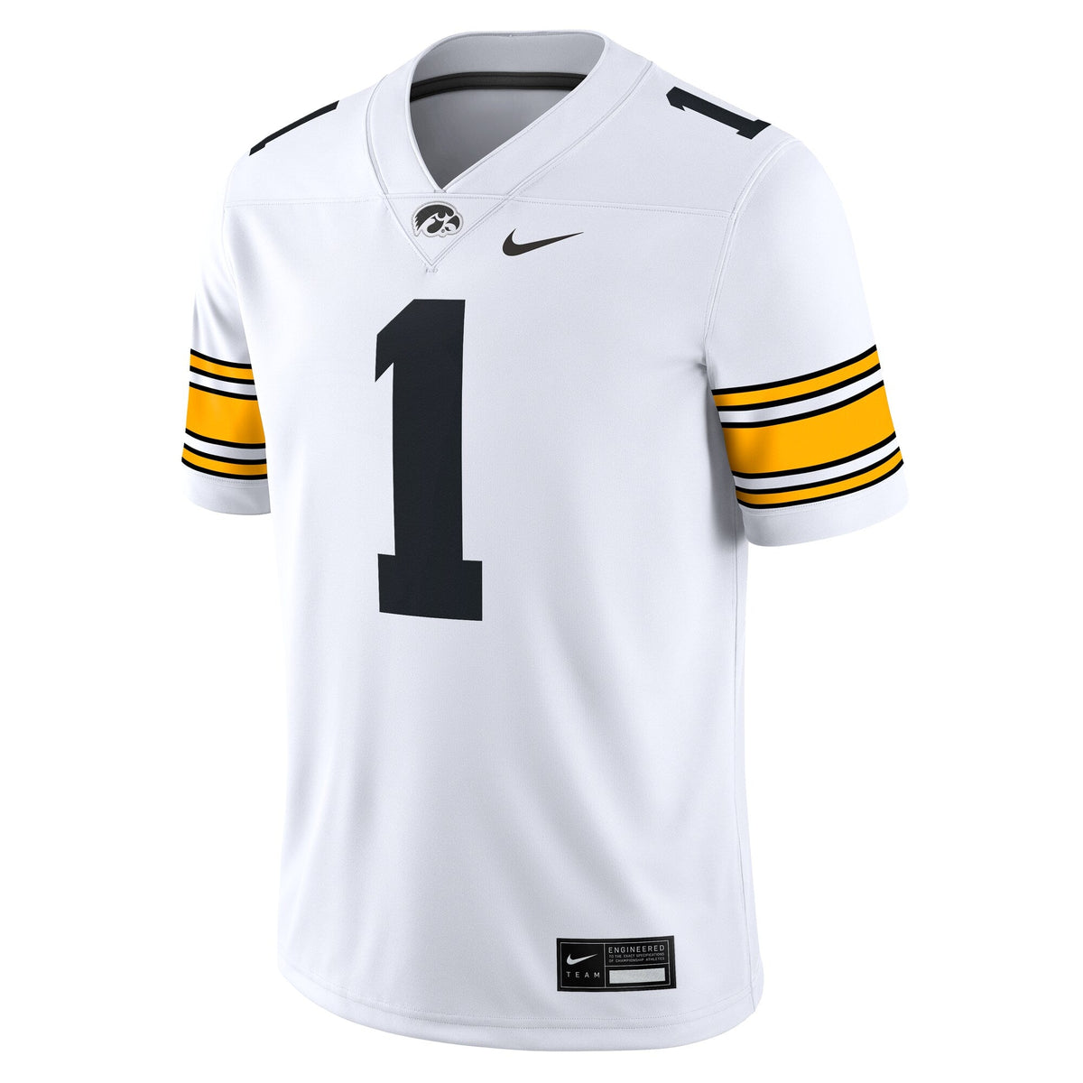 #1 White Iowa Hawkeyes Game Jersey