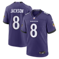 Baltimore Ravens Lamar Jackson Purple Team Game Football Jersey