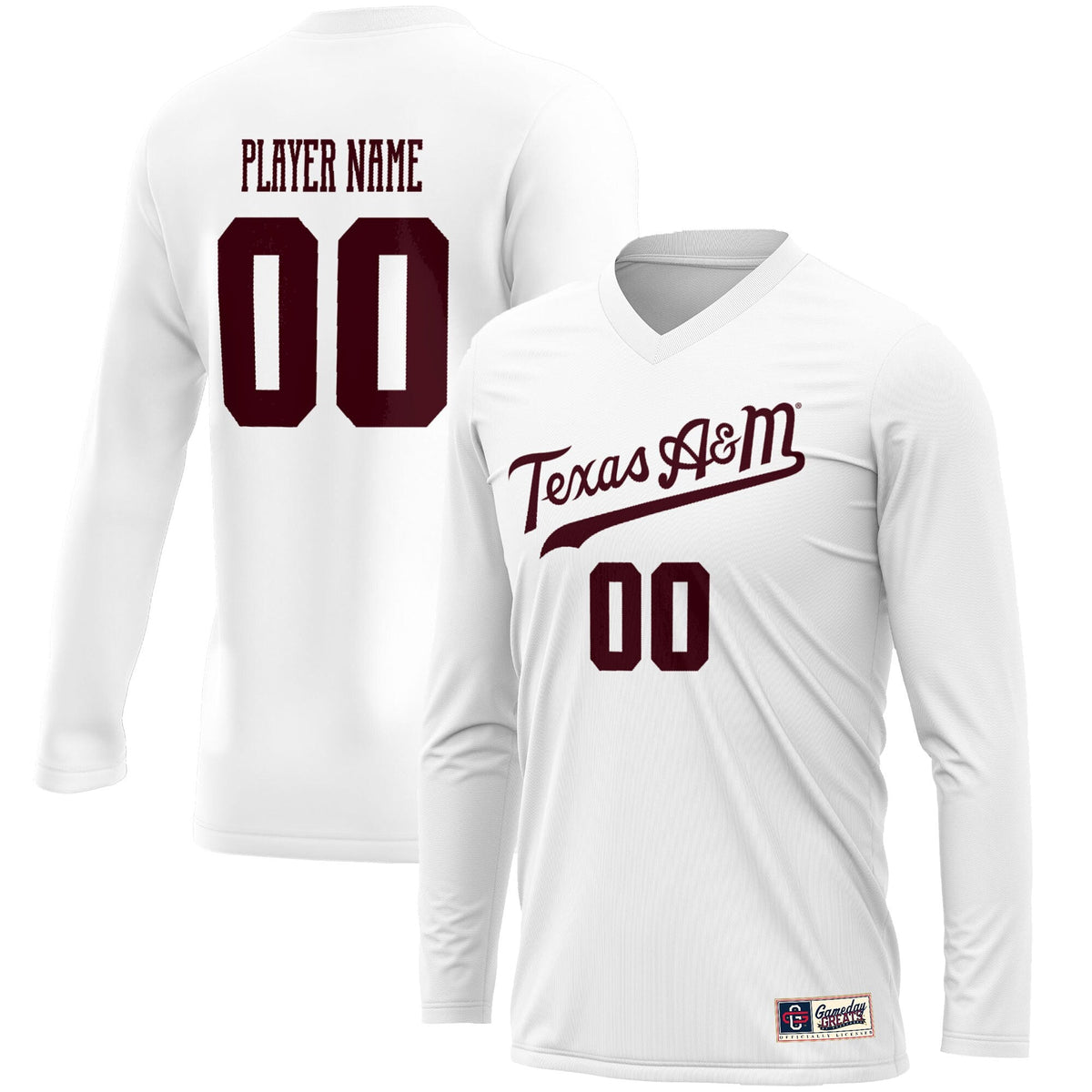 Texas A&M Aggies NIL Pick-A-Player Lightweight Volleyball Jersey - White