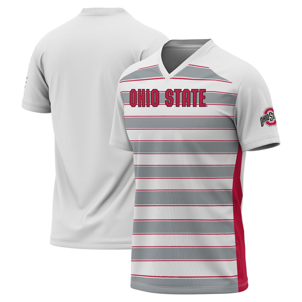#1 White Ohio State Buckeyes Lightweight Soccer Fashion Jersey