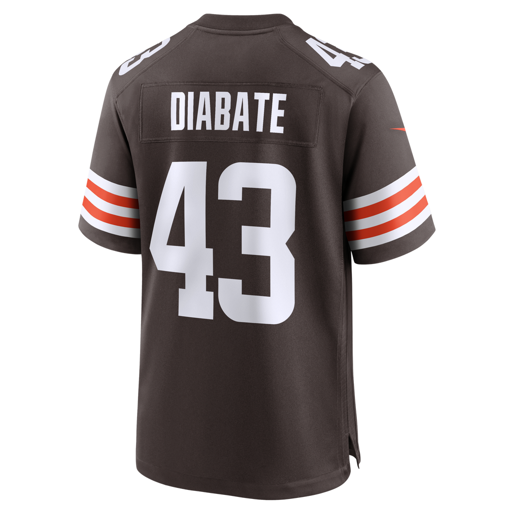 Cleveland Browns Mohamoud Diabate Brown Team Game Football Jersey