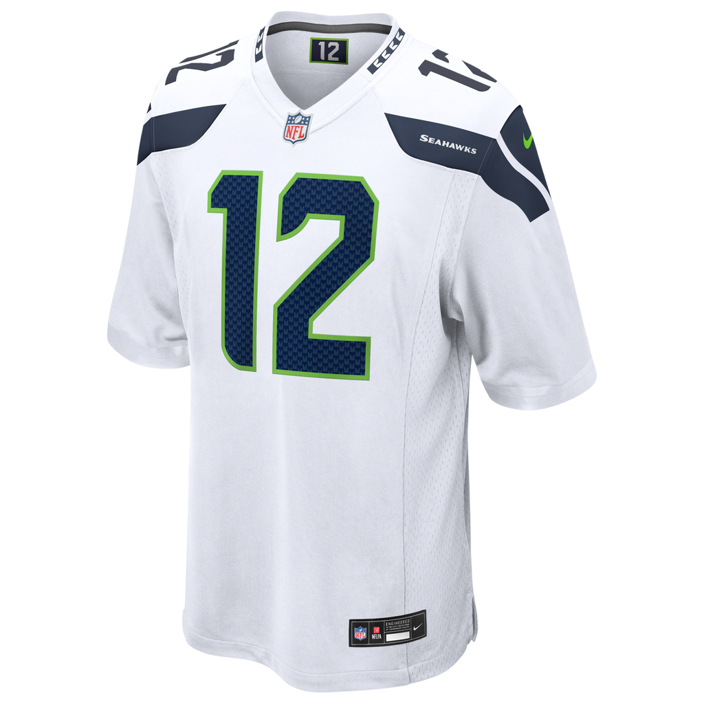 Seattle Seahawks 12s White Game Football Jersey