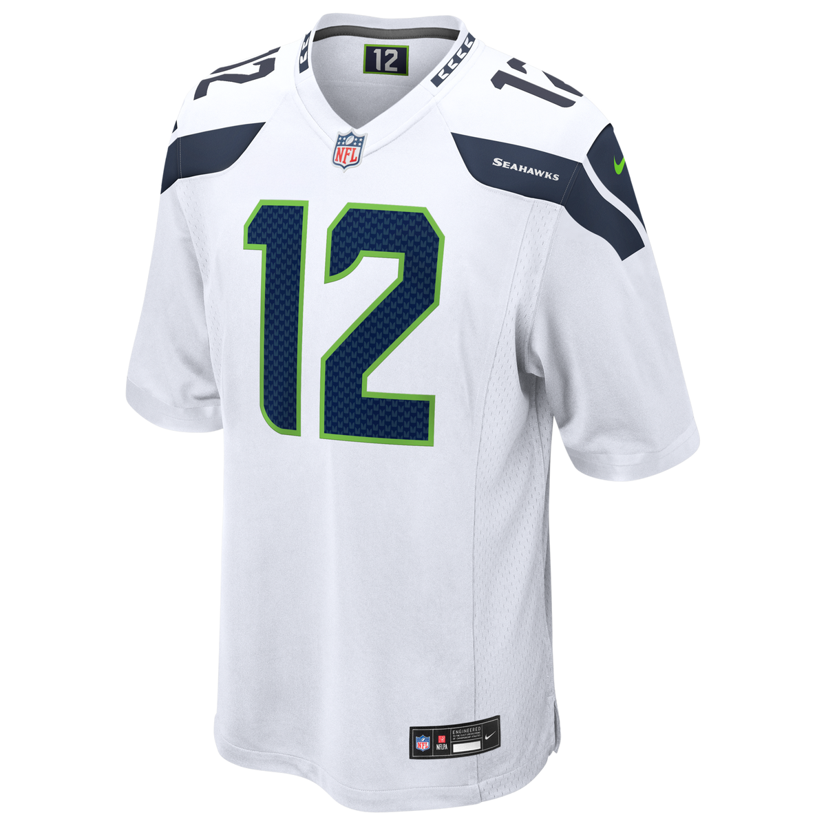 Seattle Seahawks 12s White Game Football Jersey