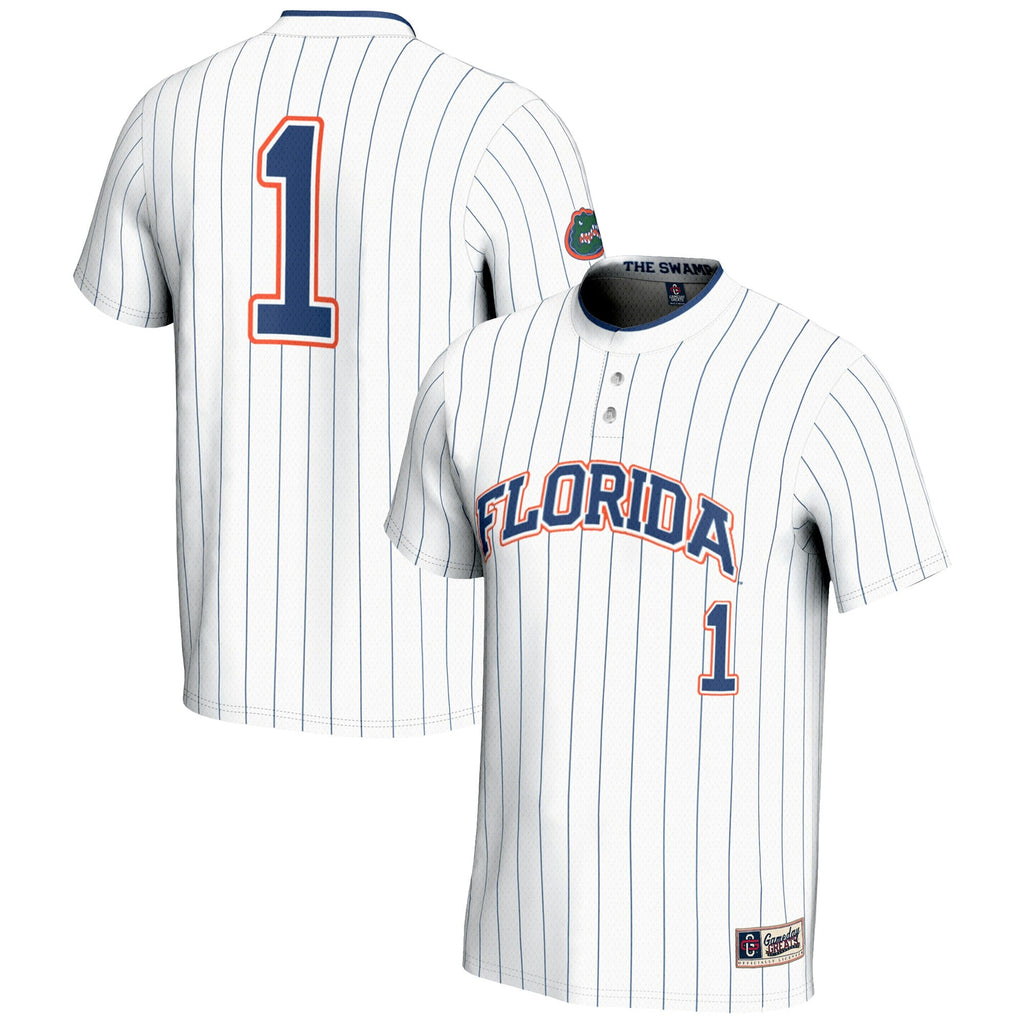 #1 Florida Gators Lightweight Softball Jersey - White