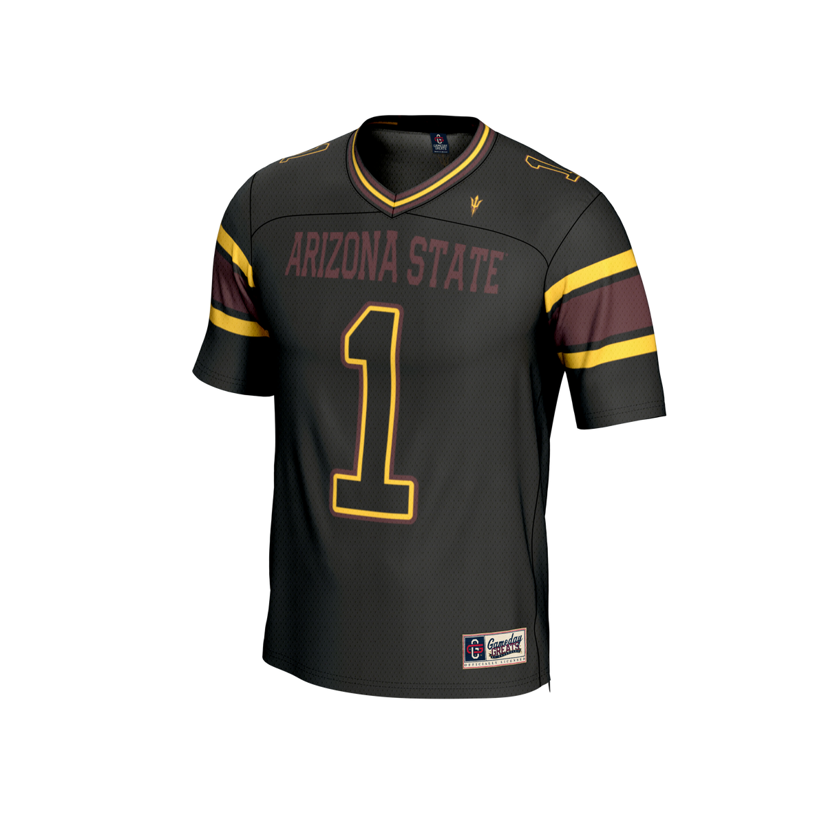 Black #1 Arizona State Sun Devils Lightweight Collegiate Football Fashion Jersey