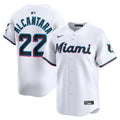 Miami Marlins Sandy Alcantara White Home Limited Player Baseball Jersey