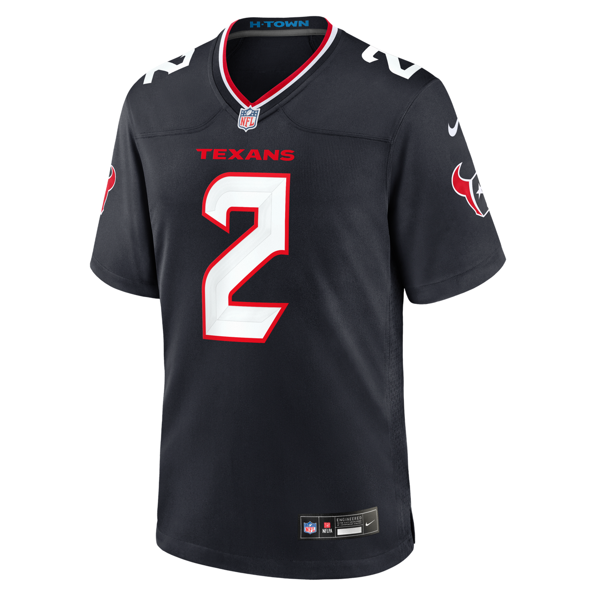 Houston Texans Calen Bullock Navy Team Game Football Jersey