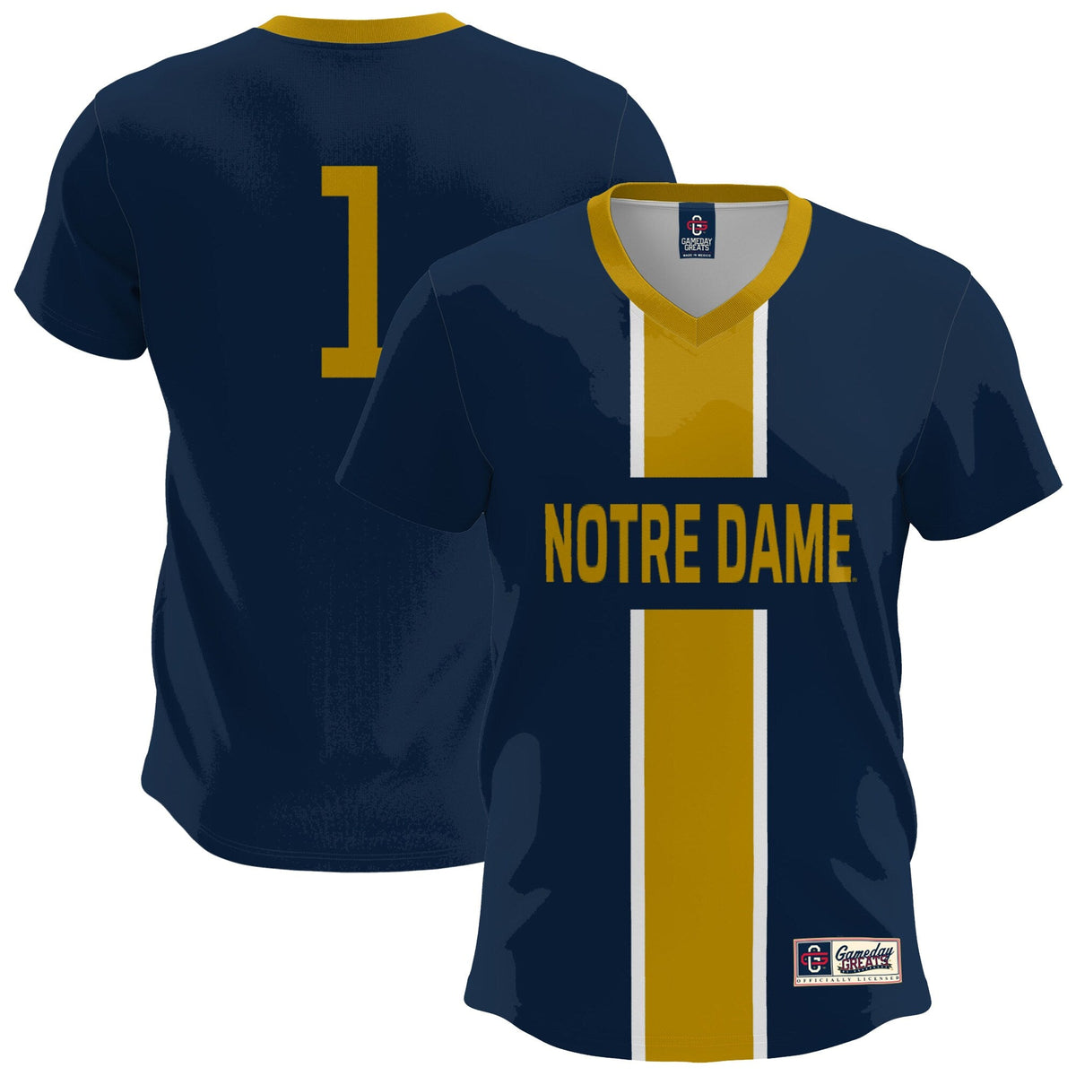 Navy Notre Dame Fighting Irish Lightweight Soccer Fashion Jersey
