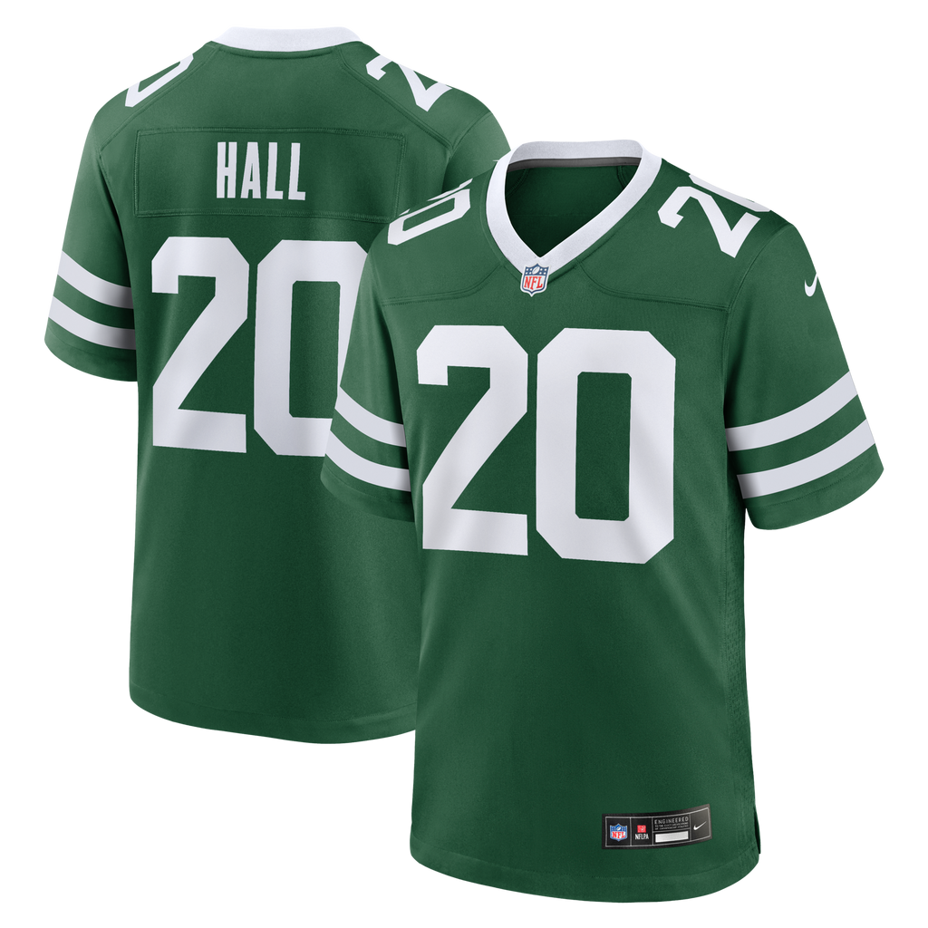 New York Jets Breece Hall Legacy Green Game Football Jersey