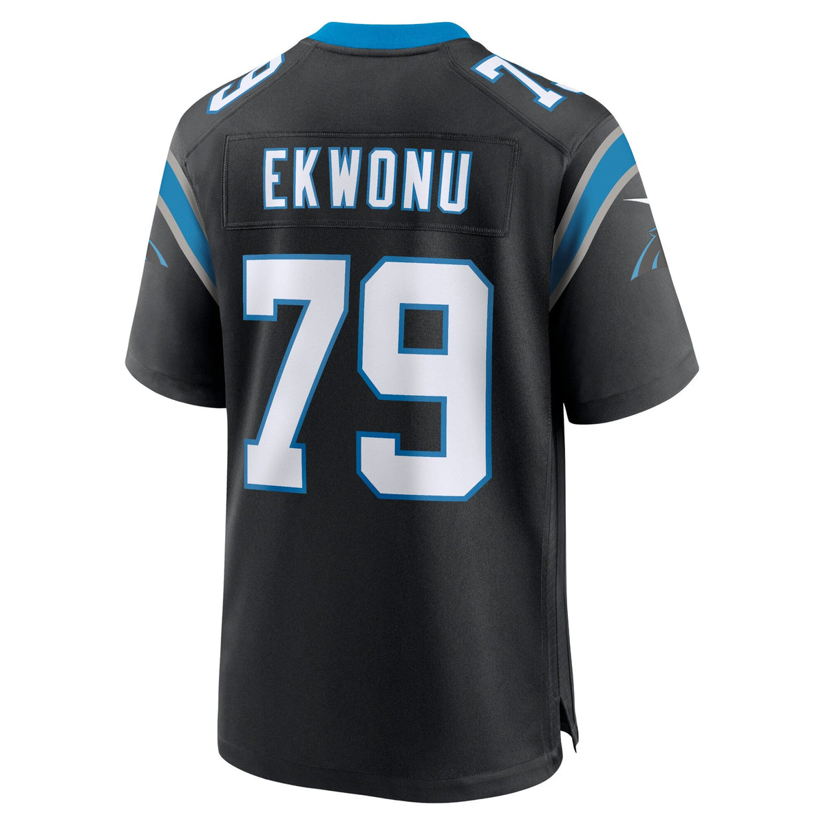 Carolina Panthers Ikem Ekwonu Black Game Football Jersey