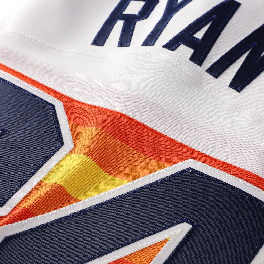Houston Astros Nolan Ryan White Throwback Baseball Jersey