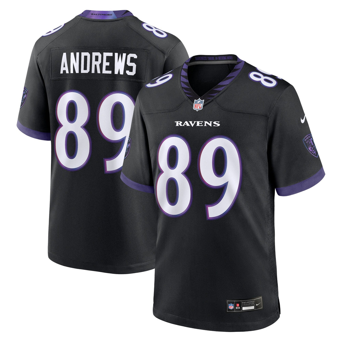 Baltimore Ravens Mark Andrews Black Alternate Game Football Jersey