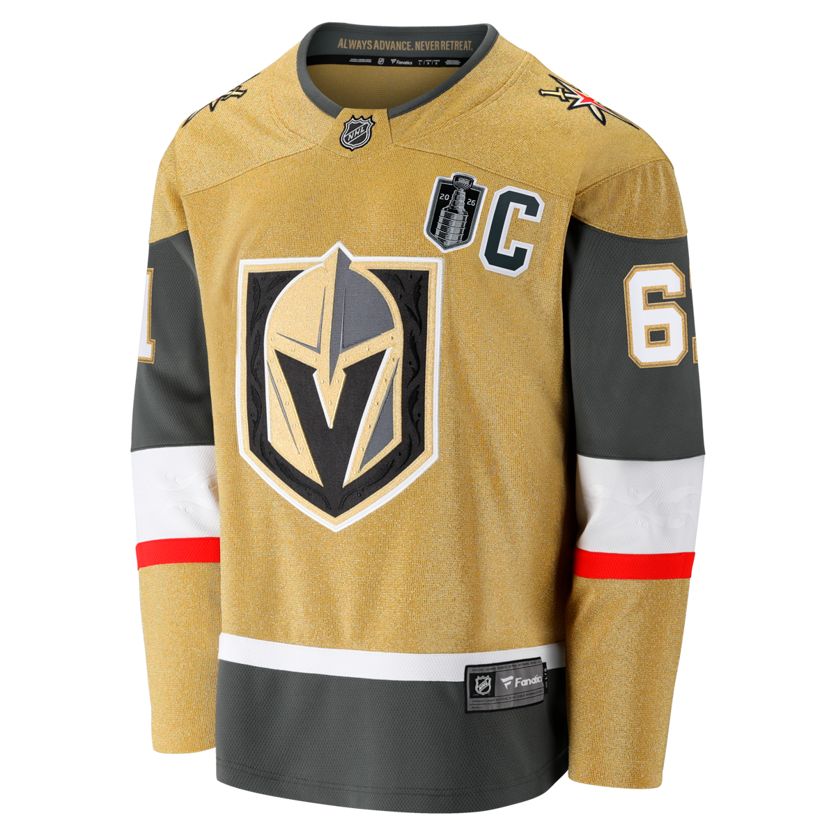 Vegas Golden Knights Mark Stone Gold 2026 Stanley Cup Final Breakaway Hockey Jersey