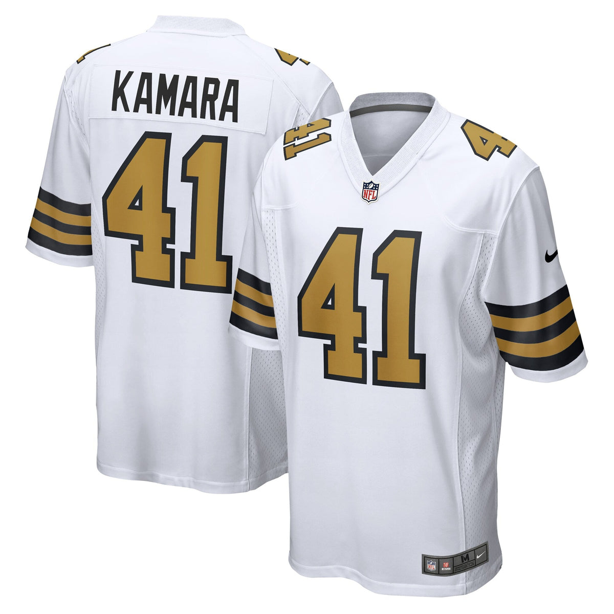 New Orleans Saints Alvin Kamara White Alternate Game Football Jersey
