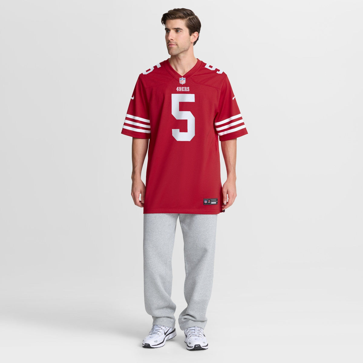 San Francisco 49ers Mike Evans Scarlet Game Football Jersey