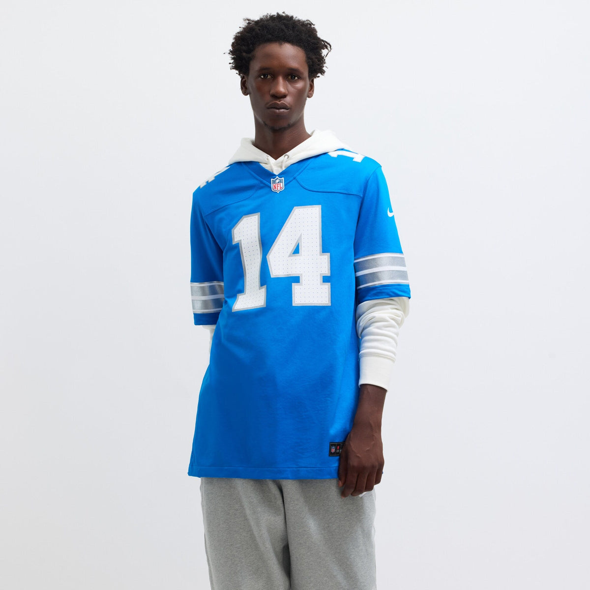 Detroit Lions Amon-Ra St. Brown Blue Game Football Jersey