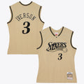 Philadelphia 76ers Allen Iverson 2000 Swingman Jersey - Khaki