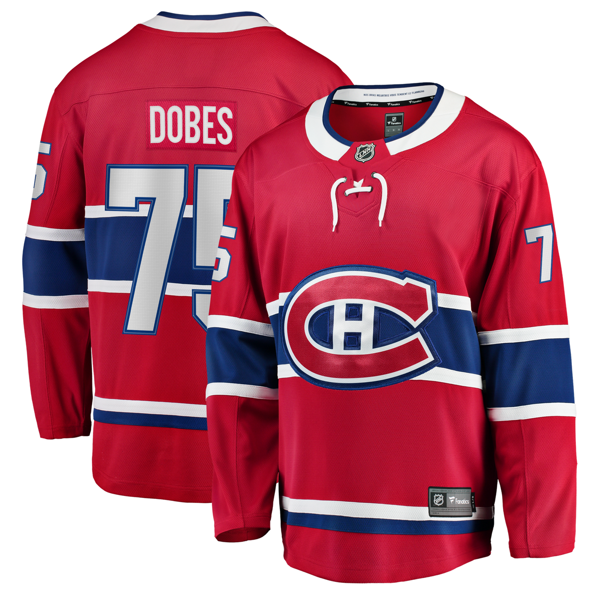 Montreal Canadiens Jakub Dobes Red Home Breakaway Hockey Jersey