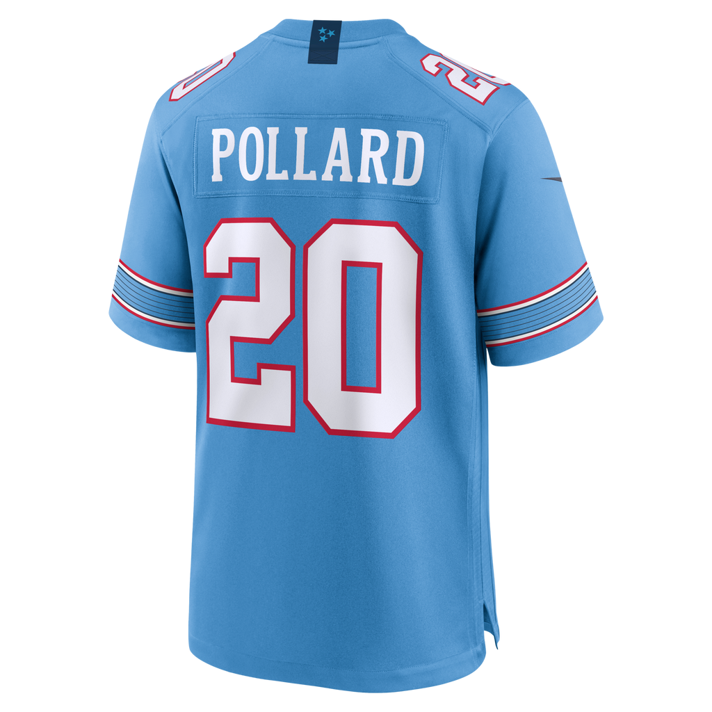 Tennessee Titans Tony Pollard Light Blue Game Football Jersey