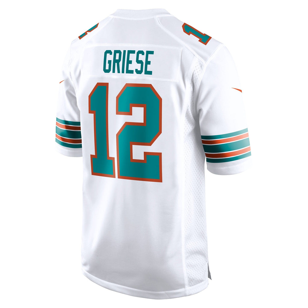 Miami Dolphins Bob Griese White Retired Player Football Jersey