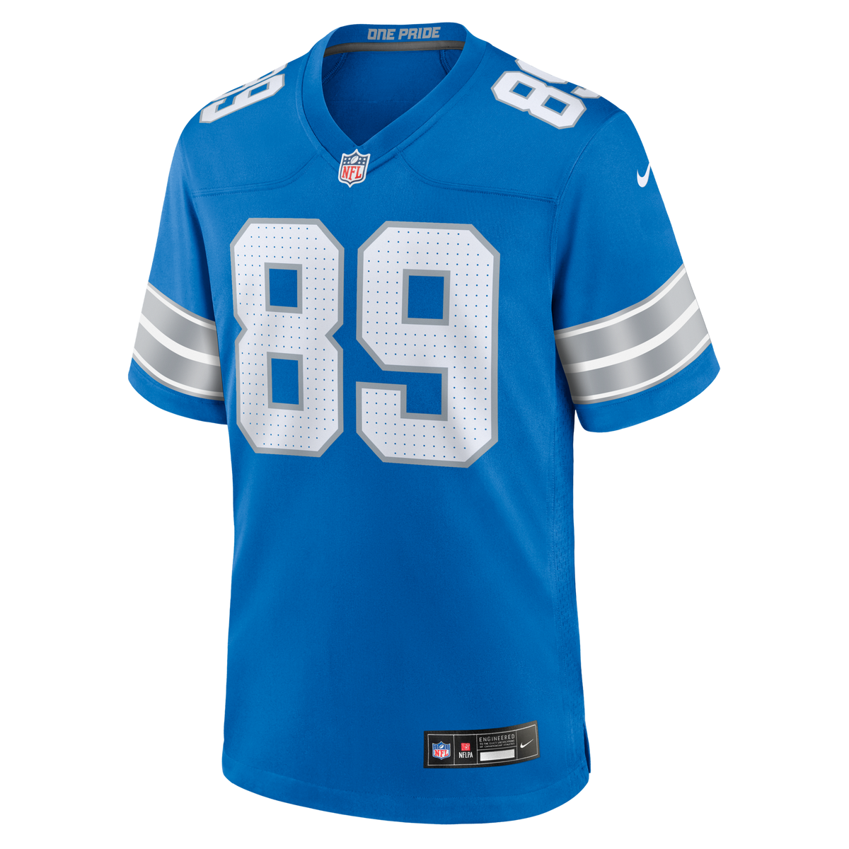 Detroit Lions Brock Wright Blue Team Game Football Jersey