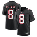 Atlanta Falcons Kyle Pitts Sr. Black Alternate Game Football Jersey