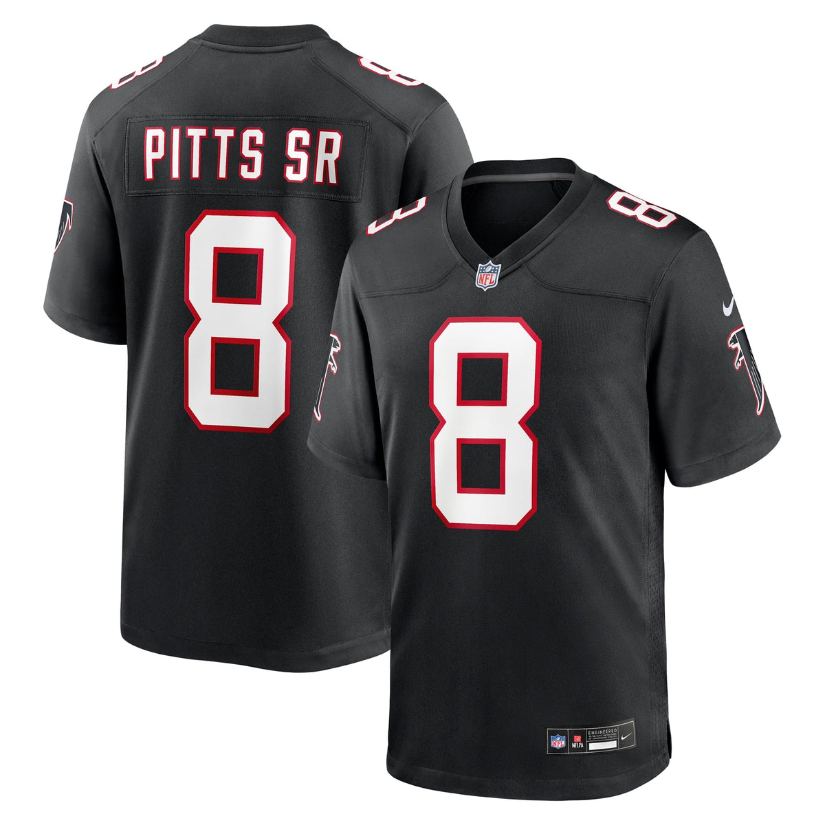 Atlanta Falcons Kyle Pitts Sr. Black Alternate Game Football Jersey